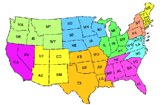 USEF Zone Map